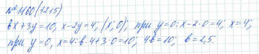 Ответ к задаче № 1160 (1215) - Рабочая тетрадь Макарычев Ю.Н., Миндюк Н.Г., Нешков К.И., гдз по алгебре 7 класс